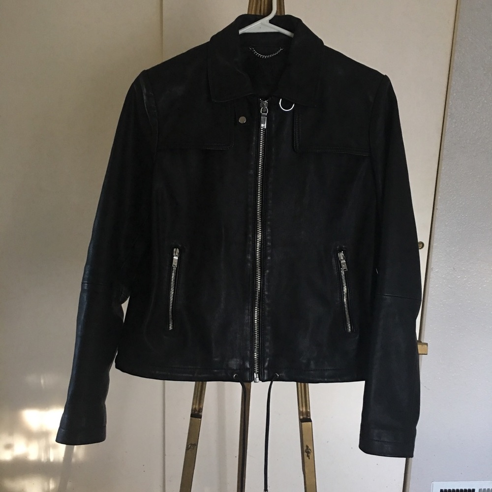 LEATHER JACKET BY MASSIMO DUTTI